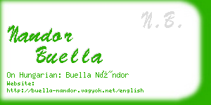 nandor buella business card